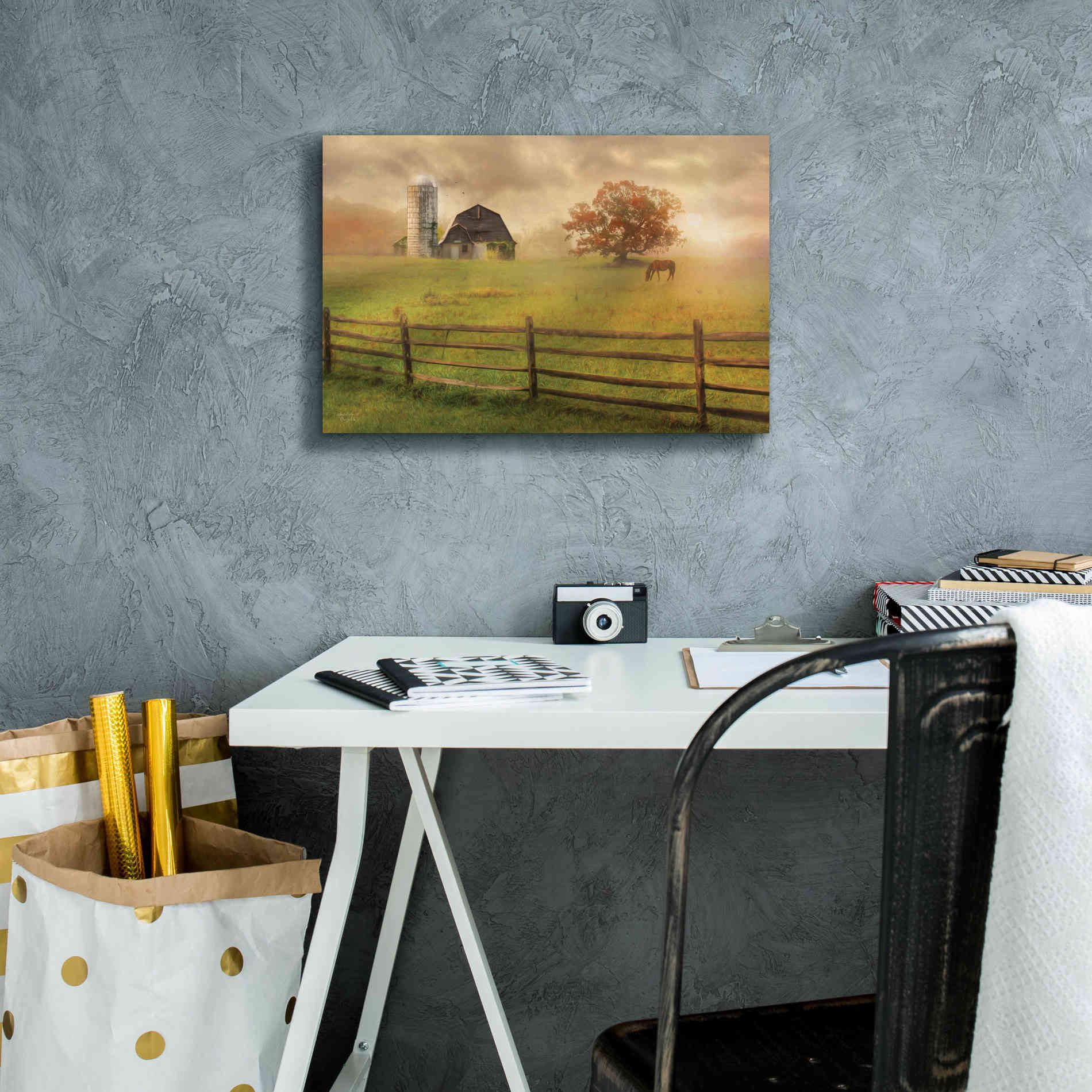 'Graze On' by Lori Deiter, Canvas Wall Art,18 x 12