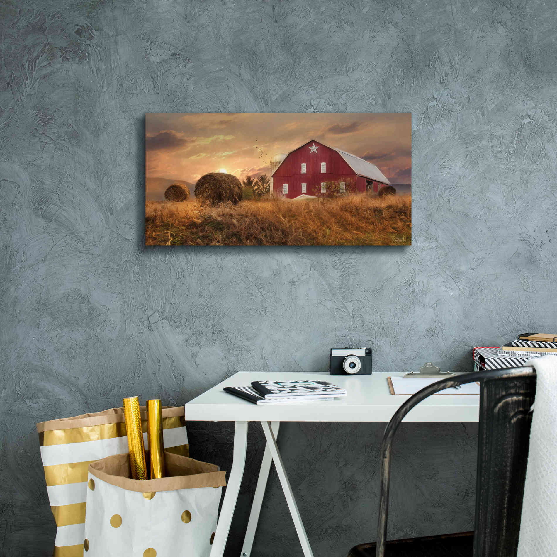 'Bedford County Sunset' by Lori Deiter, Canvas Wall Art,24 x 12