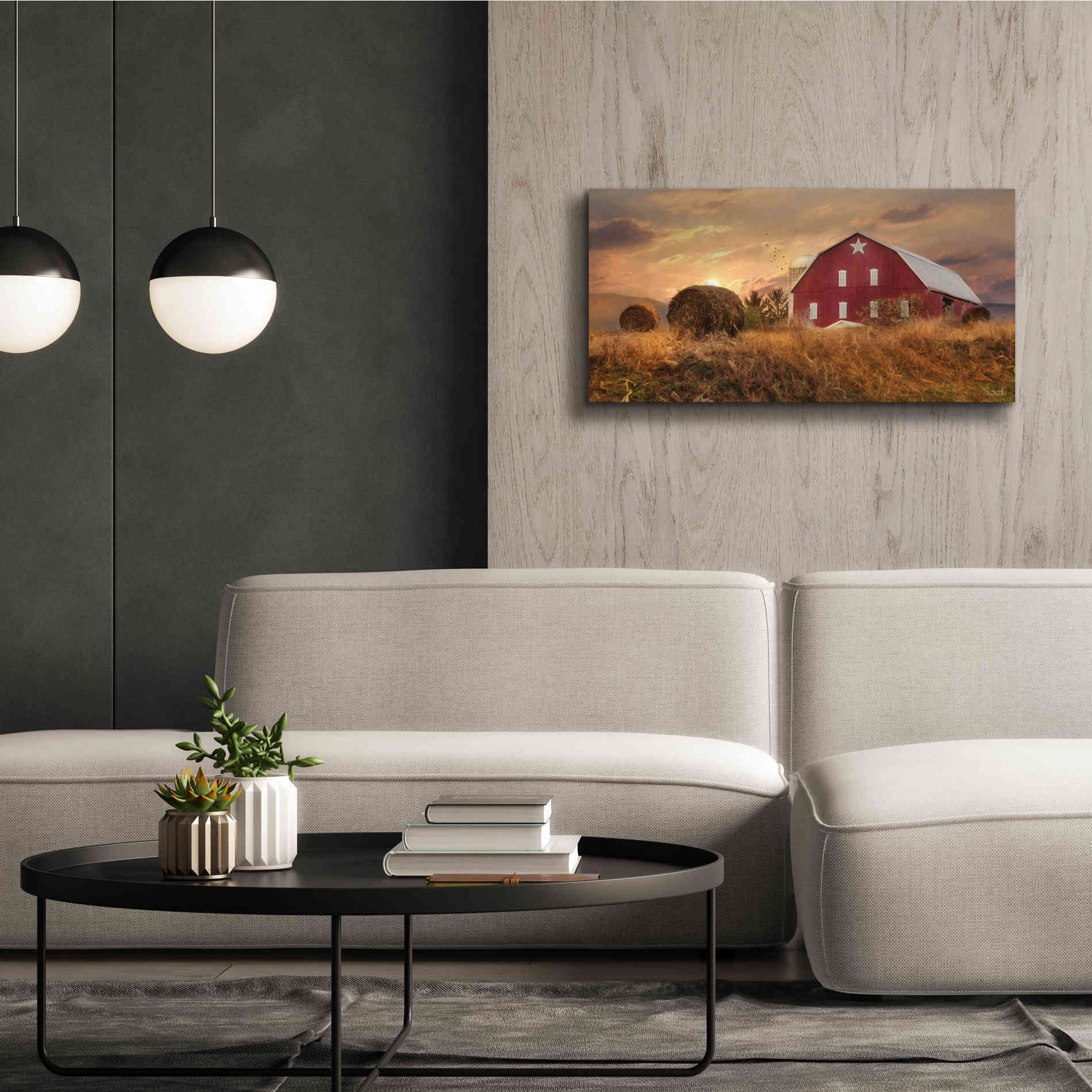 'Bedford County Sunset' by Lori Deiter, Canvas Wall Art,40 x 20