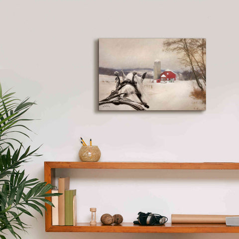 Image of 'Sleigh Ride in the Country' by Lori Deiter, Canvas Wall Art,18 x 12