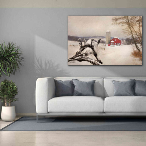 Image of 'Sleigh Ride in the Country' by Lori Deiter, Canvas Wall Art,60 x 40