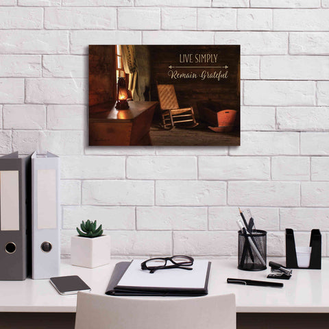 Image of 'Live Simply' by Lori Deiter, Canvas Wall Art,18 x 12