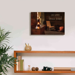 'Live Simply' by Lori Deiter, Canvas Wall Art,18 x 12