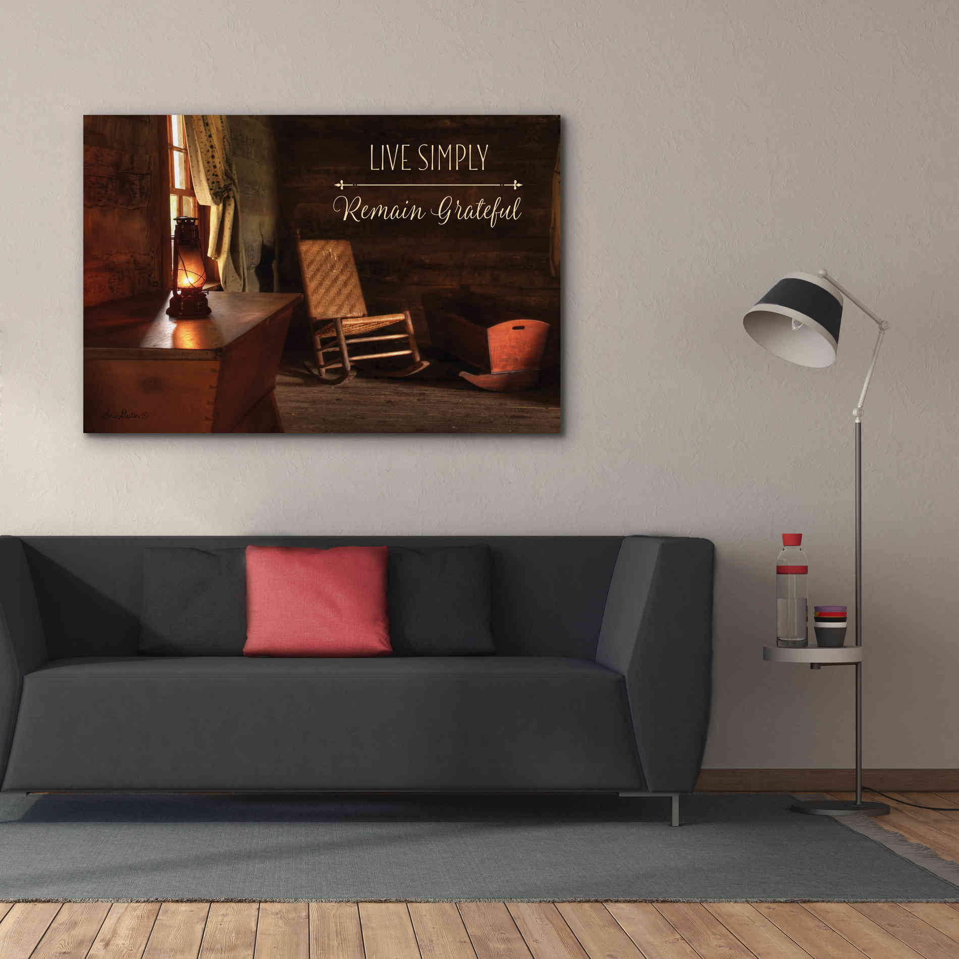 'Live Simply' by Lori Deiter, Canvas Wall Art,60 x 40
