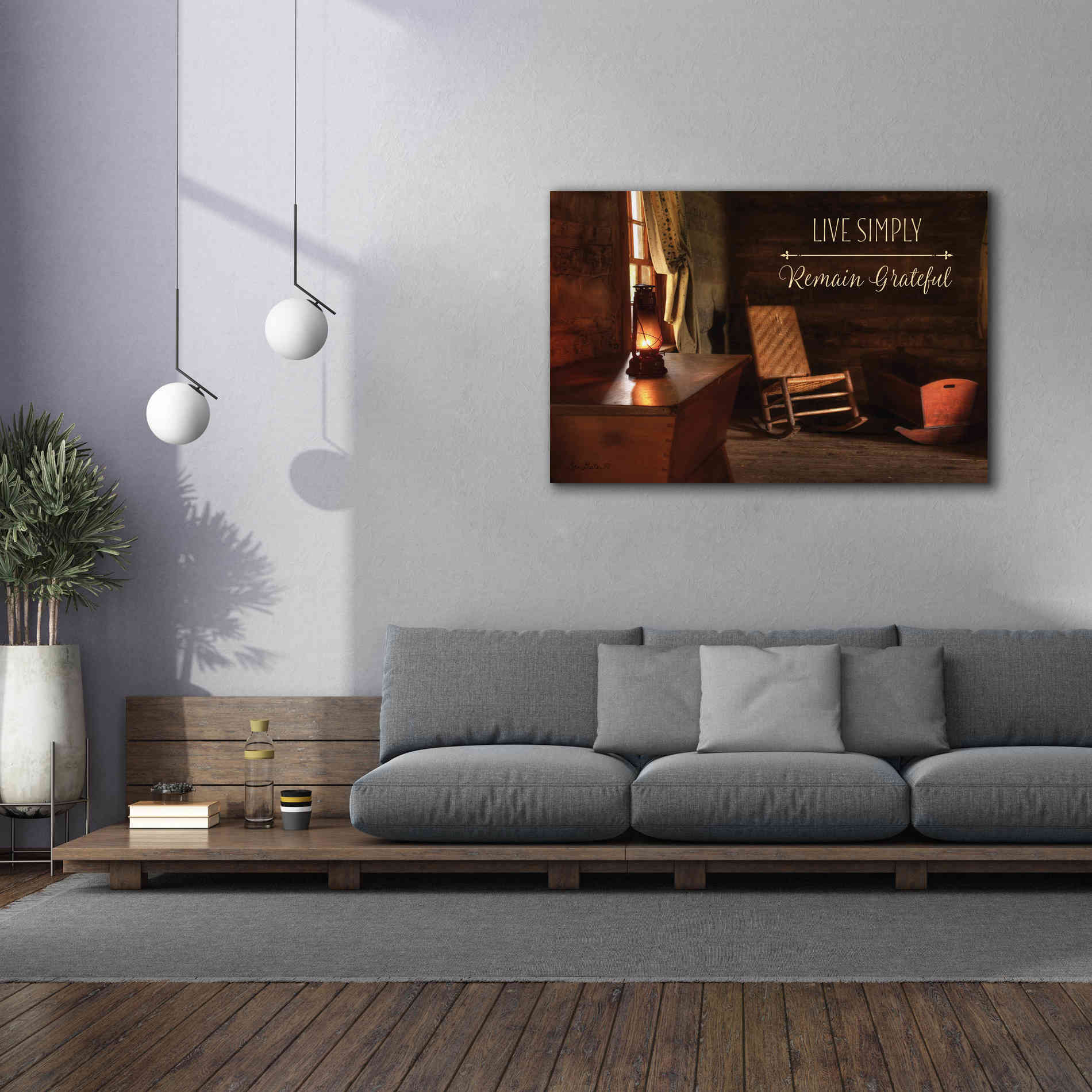 'Live Simply' by Lori Deiter, Canvas Wall Art,60 x 40