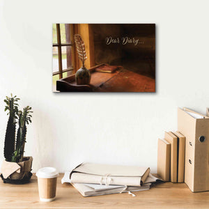 'Dear Diary' by Lori Deiter, Canvas Wall Art,18 x 12