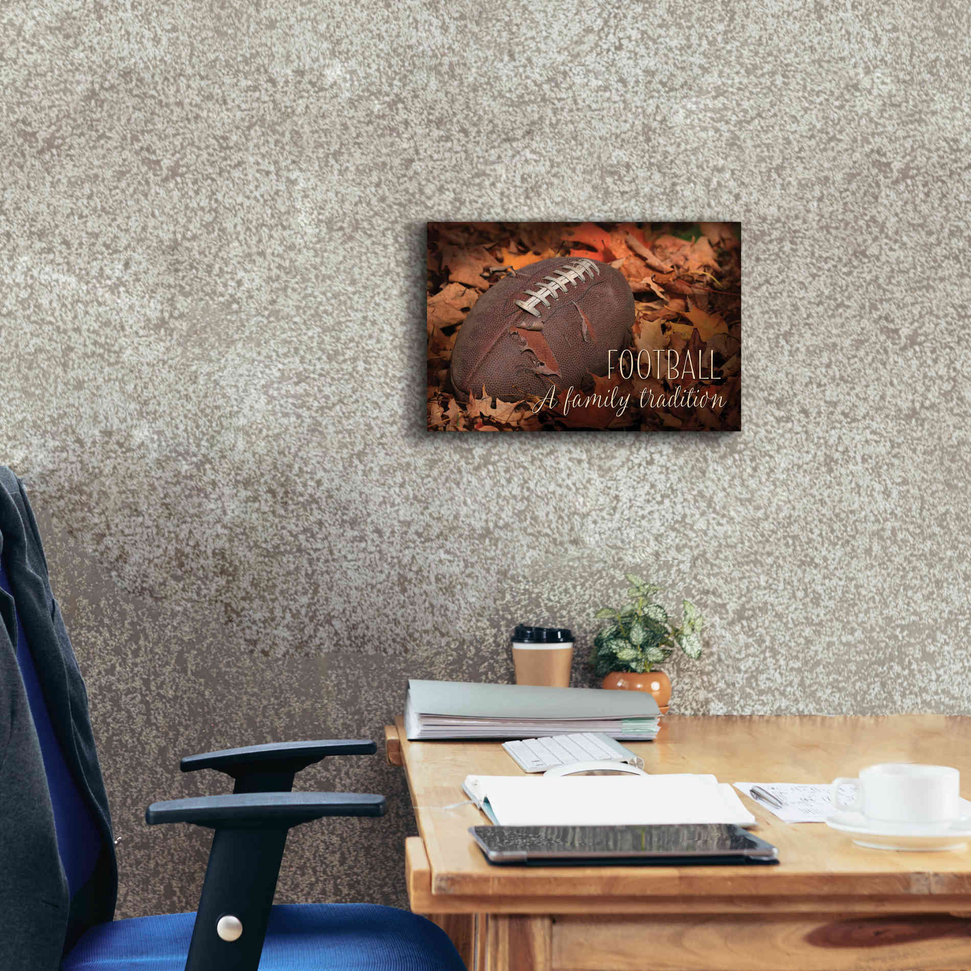 'Football - A Family Tradition' by Lori Deiter, Canvas Wall Art,18 x 12
