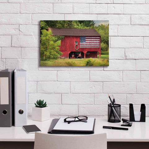 Image of 'Patriotic Farmer' by Lori Deiter, Canvas Wall Art,18 x 12