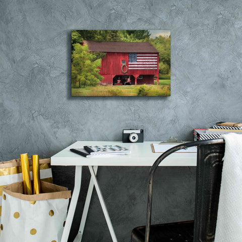 Image of 'Patriotic Farmer' by Lori Deiter, Canvas Wall Art,18 x 12