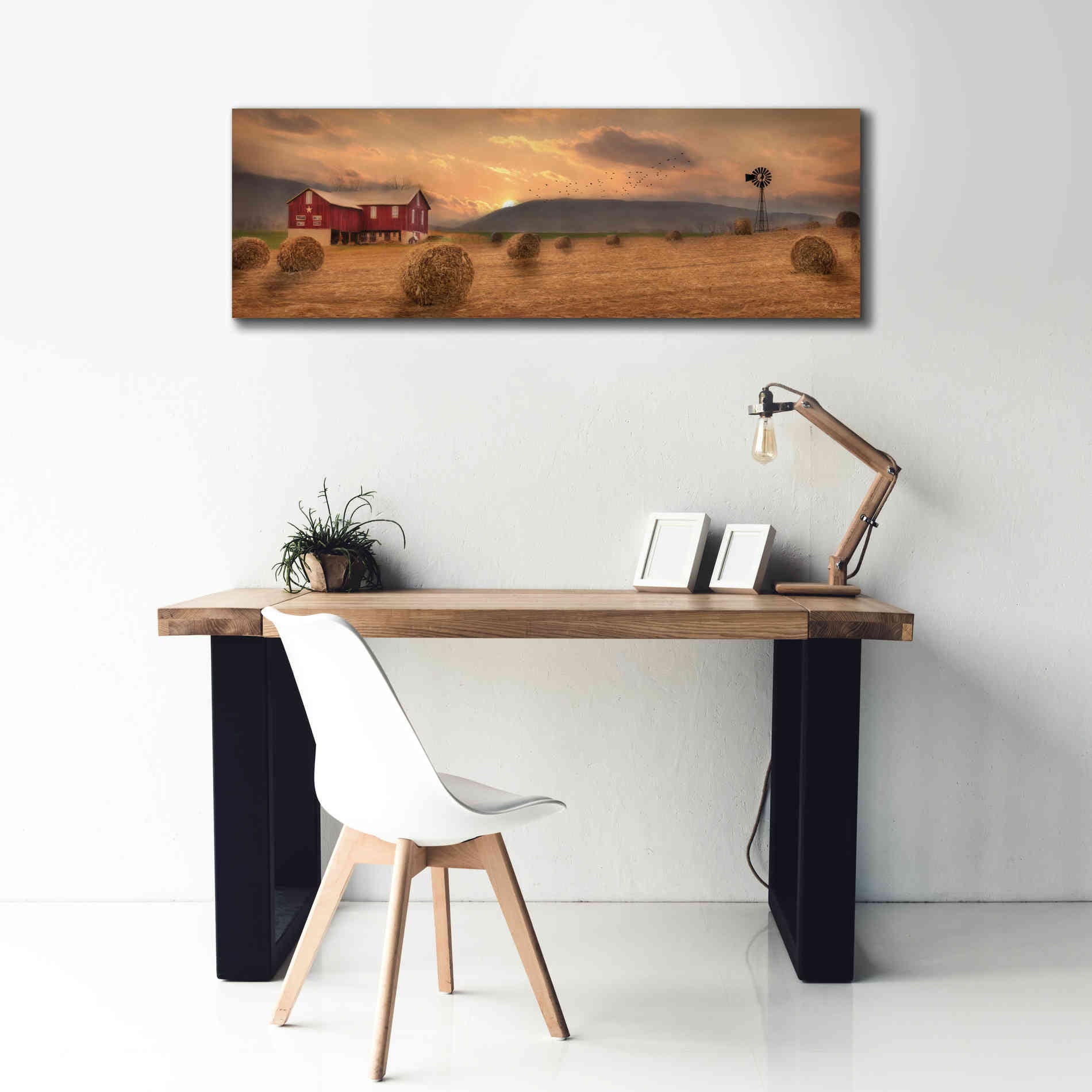 'Workin' the Farm' by Lori Deiter, Canvas Wall Art,60 x 20
