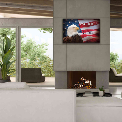 Image of 'One Nation Under God Flag' by Lori Deiter, Canvas Wall Art,40 x 26