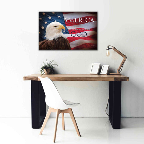 Image of 'One Nation Under God Flag' by Lori Deiter, Canvas Wall Art,40 x 26