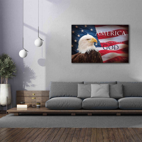 Image of 'One Nation Under God Flag' by Lori Deiter, Canvas Wall Art,60 x 40
