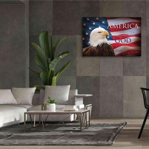Image of 'One Nation Under God Flag' by Lori Deiter, Canvas Wall Art,60 x 40