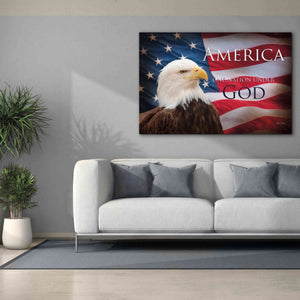 'One Nation Under God Flag' by Lori Deiter, Canvas Wall Art,60 x 40