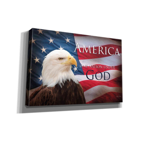 Image of 'One Nation Under God Flag' by Lori Deiter, Canvas Wall Art