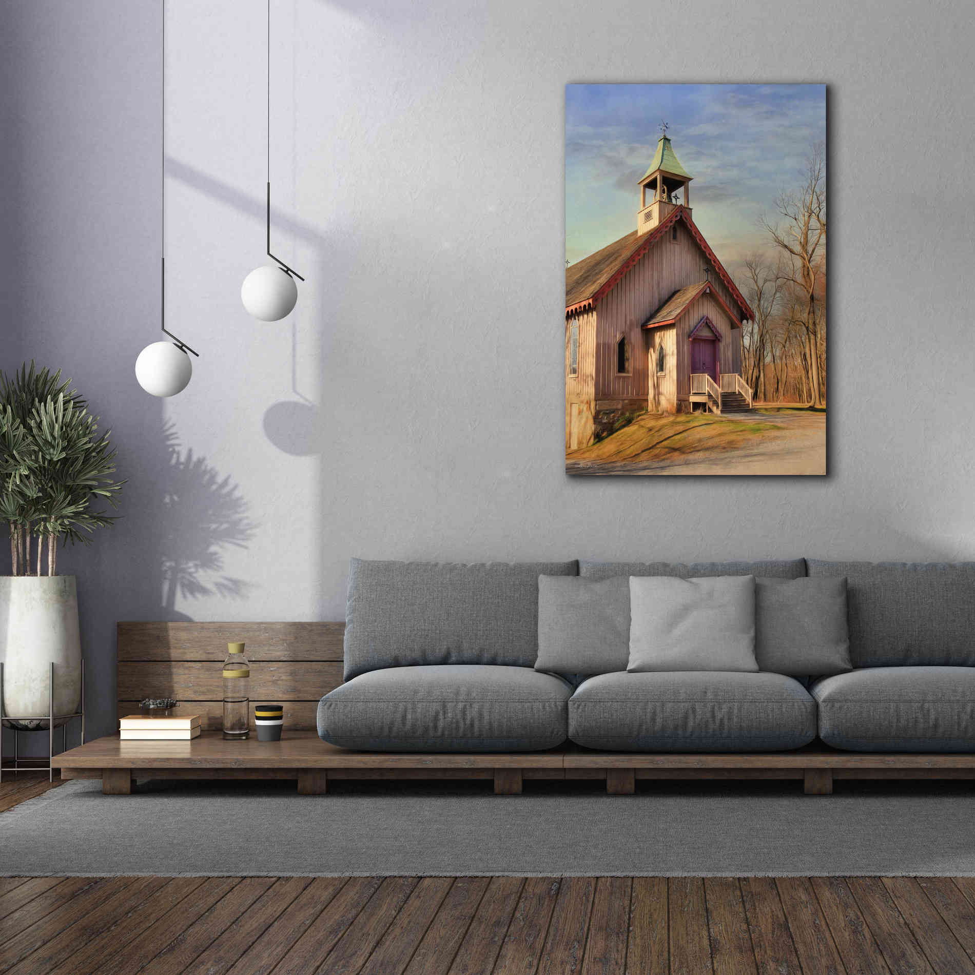 'Eckley St. James Church' by Lori Deiter, Canvas Wall Art,40 x 60