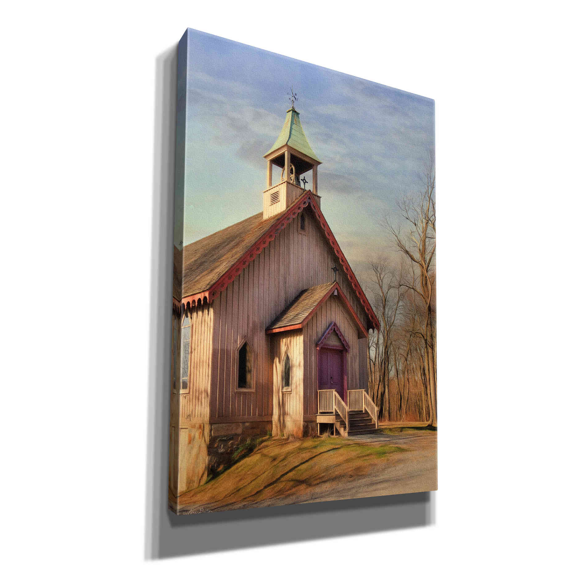 'Eckley St. James Church' by Lori Deiter, Canvas Wall Art