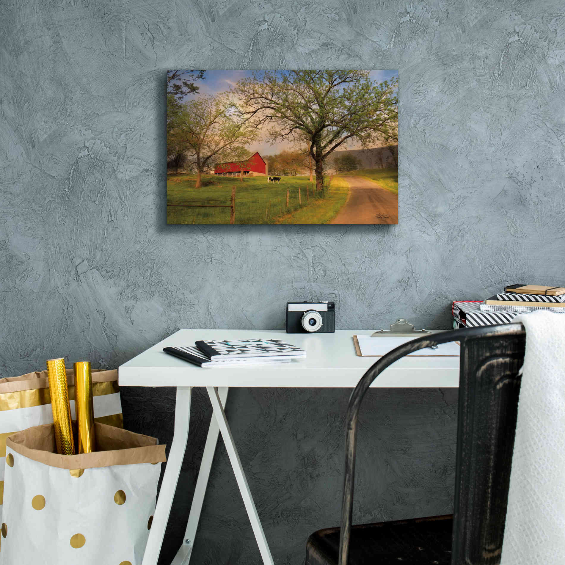 'Country Sunrise' by Lori Deiter, Canvas Wall Art,18 x 12