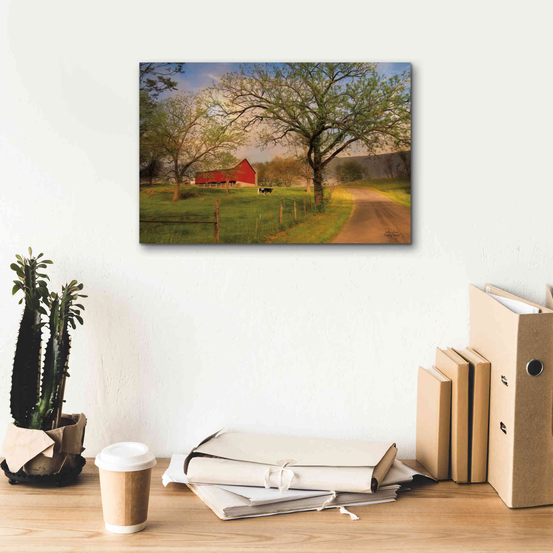 'Country Sunrise' by Lori Deiter, Canvas Wall Art,18 x 12