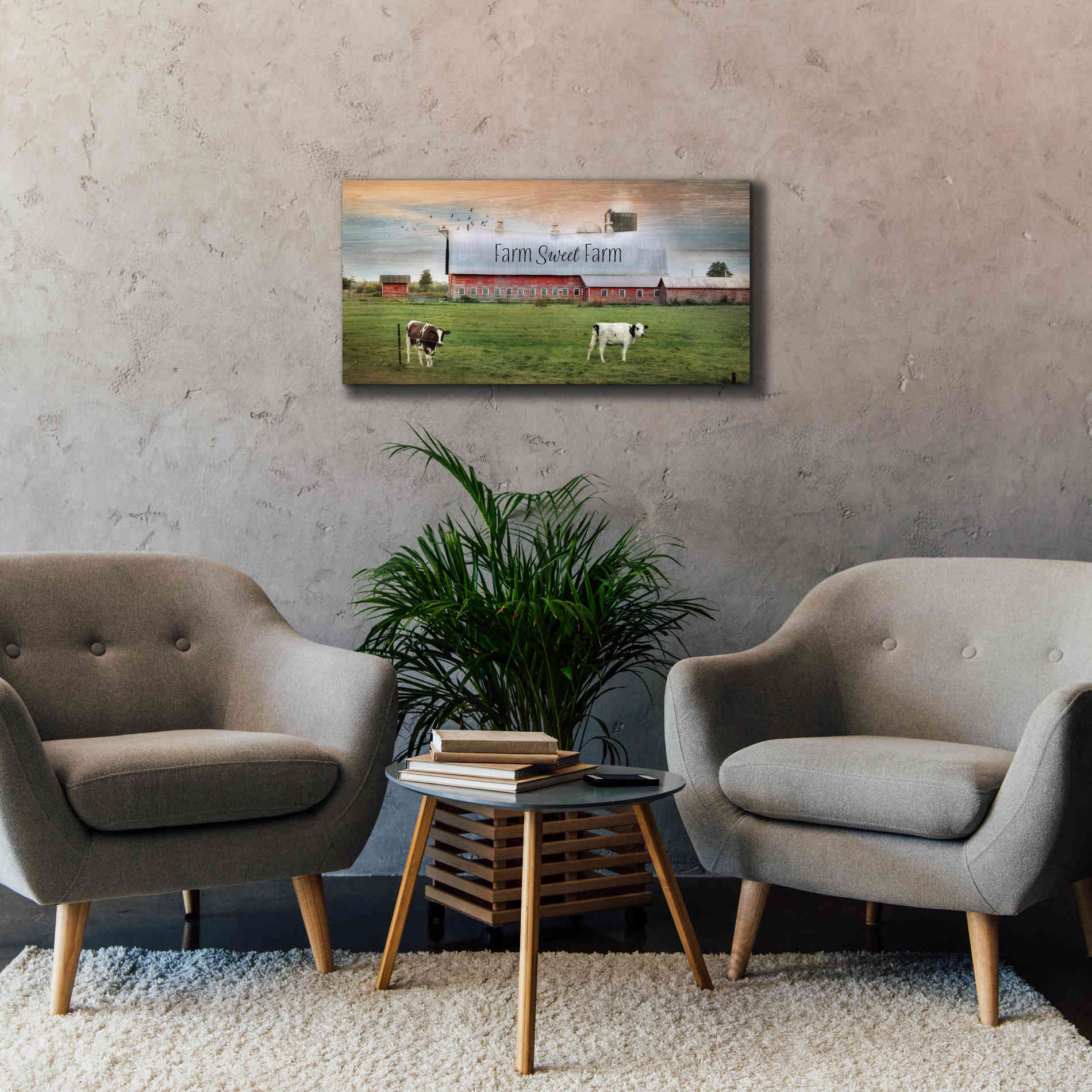 'Farm Sweet Farm' by Lori Deiter, Canvas Wall Art,40 x 20