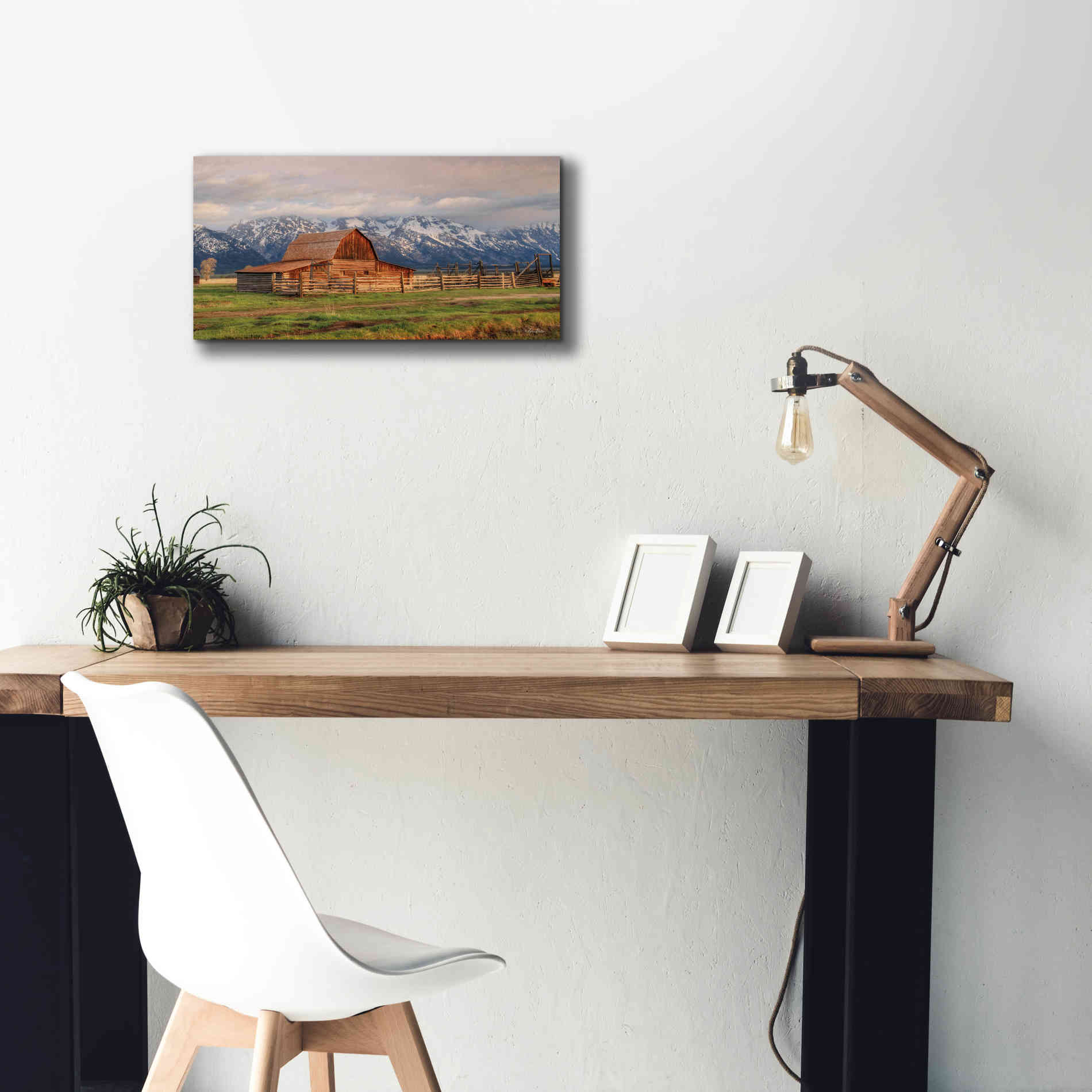 'Mormon Row II' by Lori Deiter, Canvas Wall Art,24 x 12