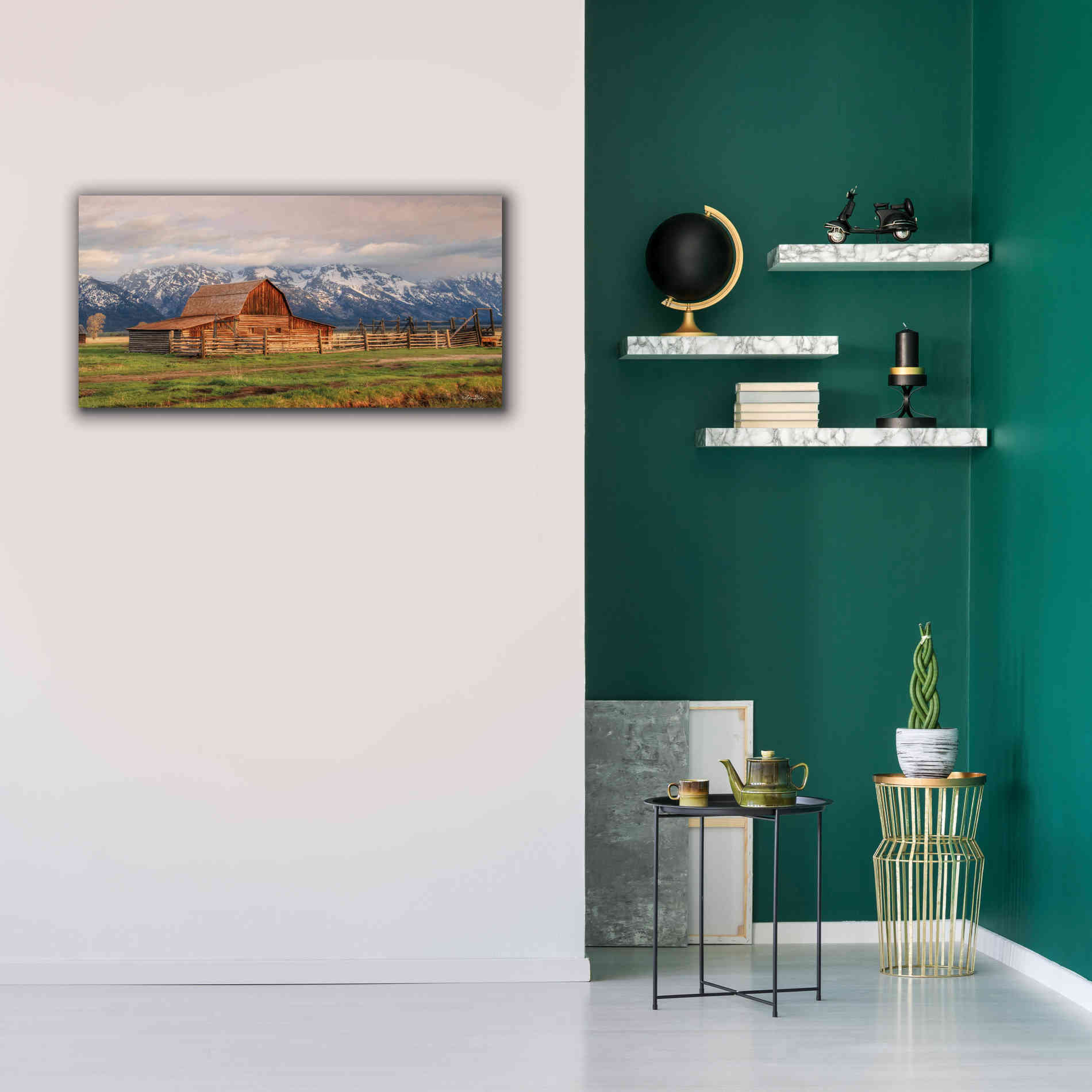 'Mormon Row II' by Lori Deiter, Canvas Wall Art,40 x 20