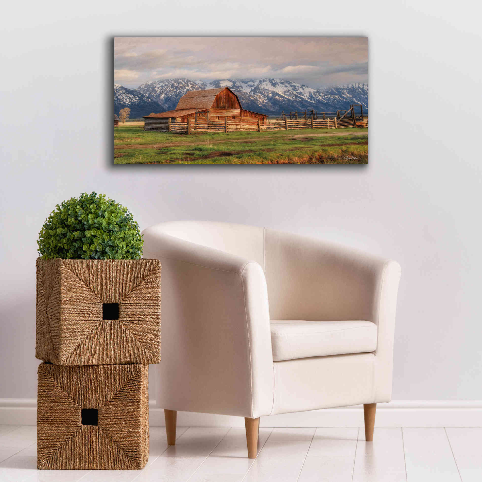 'Mormon Row II' by Lori Deiter, Canvas Wall Art,40 x 20