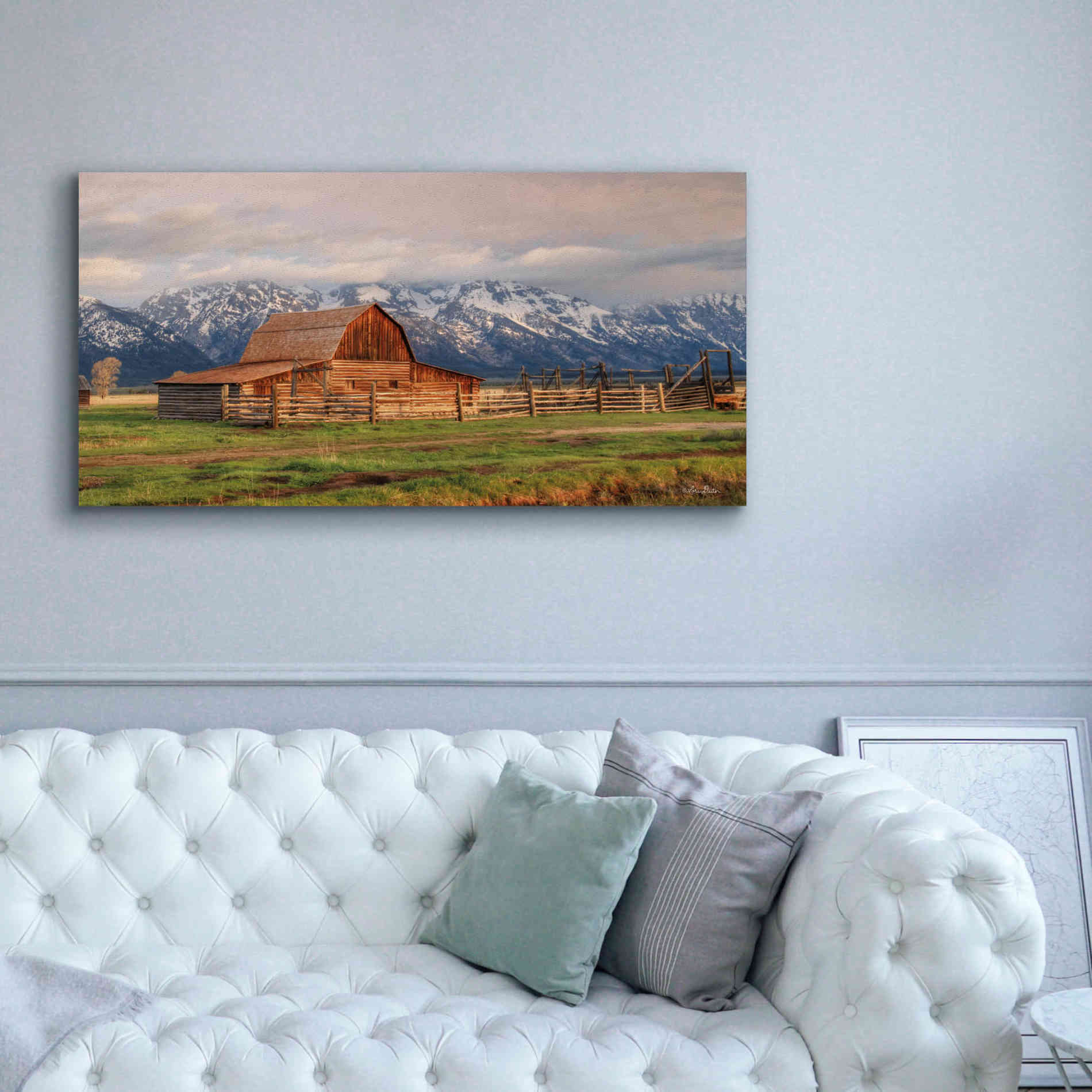'Mormon Row II' by Lori Deiter, Canvas Wall Art,60 x 30