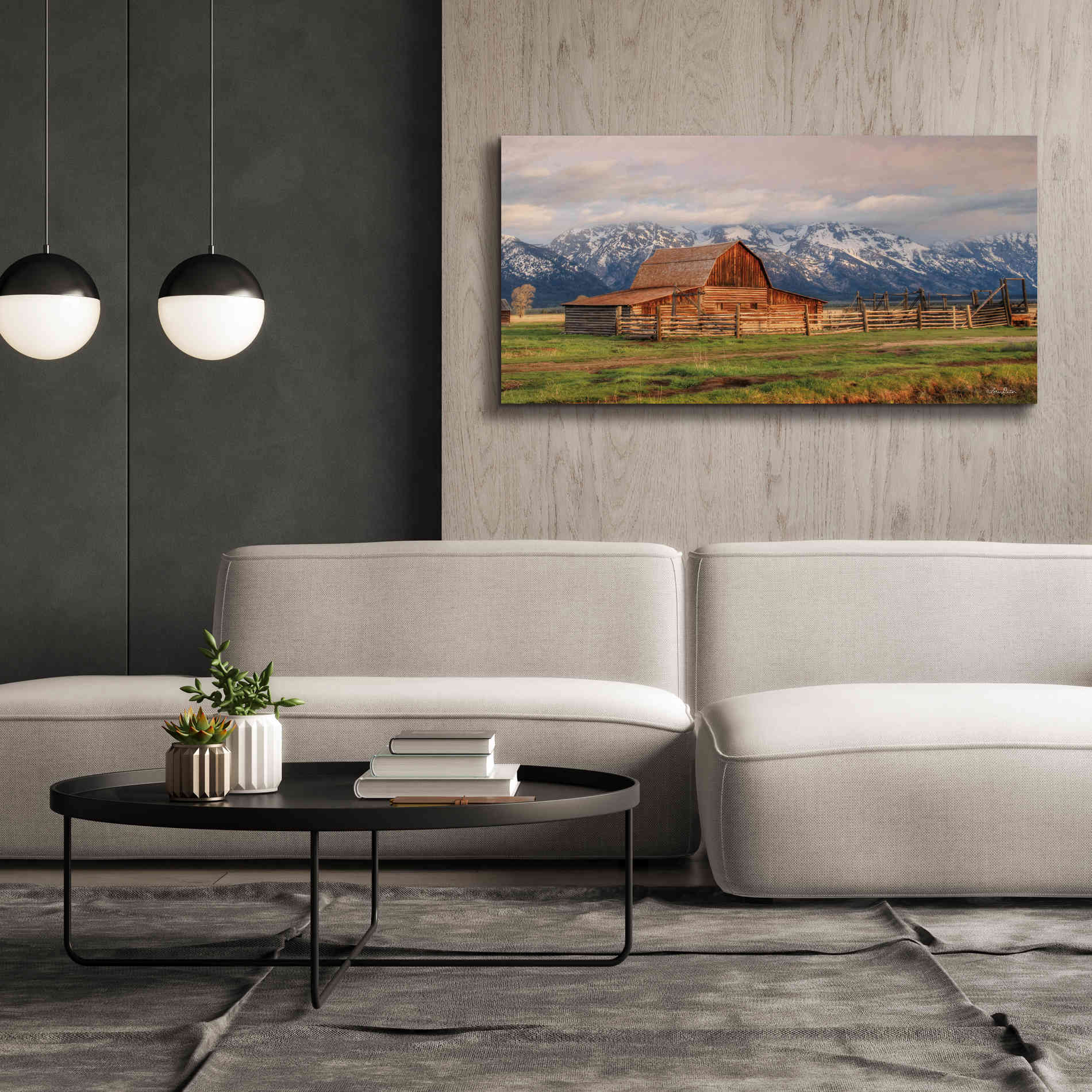 'Mormon Row II' by Lori Deiter, Canvas Wall Art,60 x 30