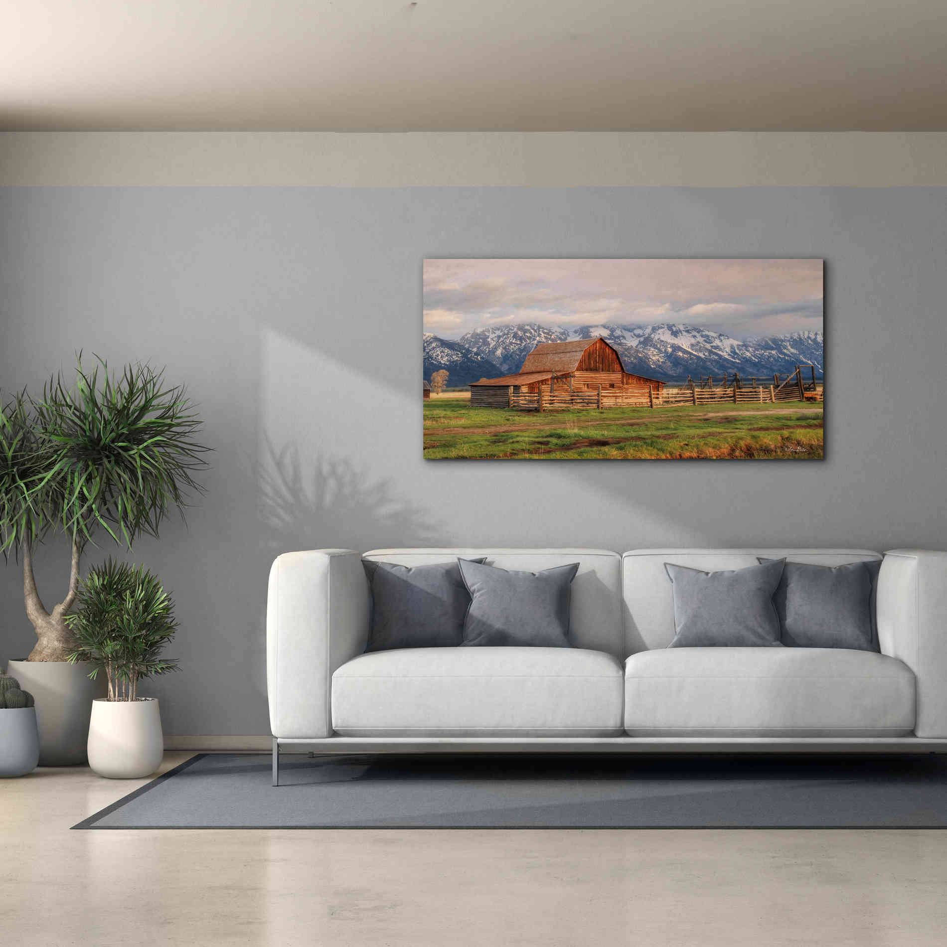 'Mormon Row II' by Lori Deiter, Canvas Wall Art,60 x 30