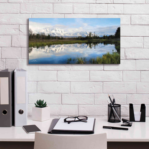 Image of 'Grand Teton Sunrise' by Lori Deiter, Canvas Wall Art,24 x 12