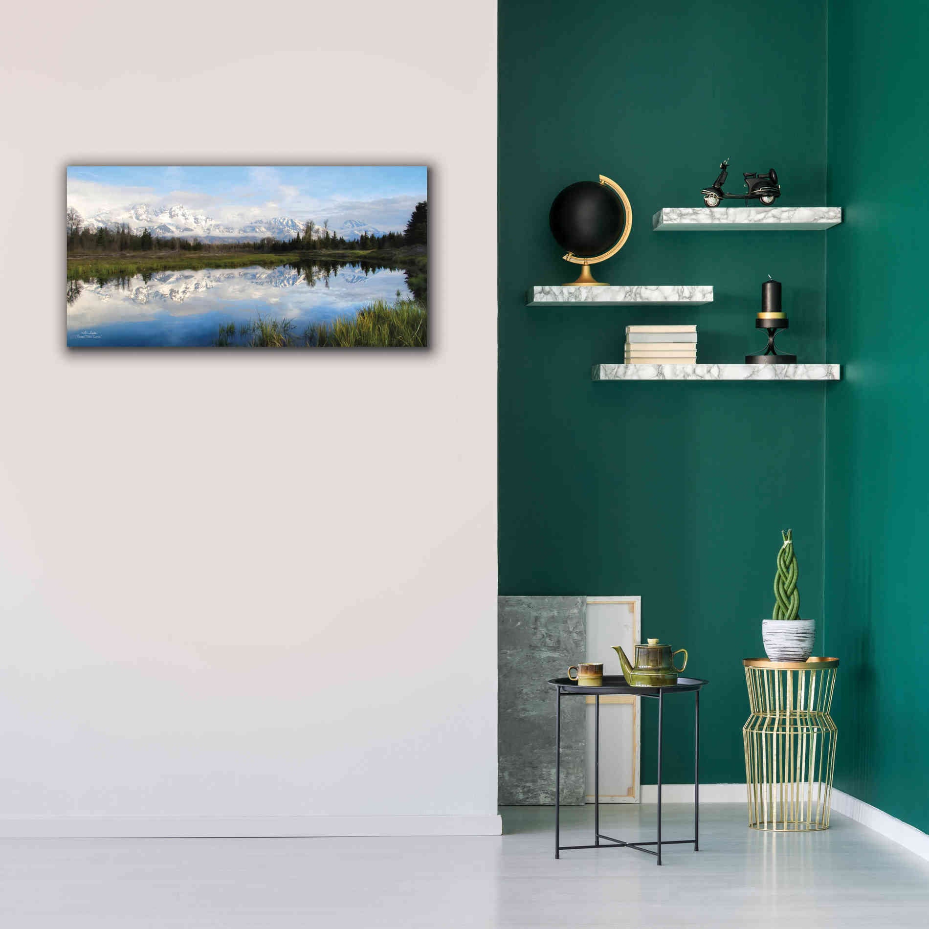 'Grand Teton Sunrise' by Lori Deiter, Canvas Wall Art,40 x 20