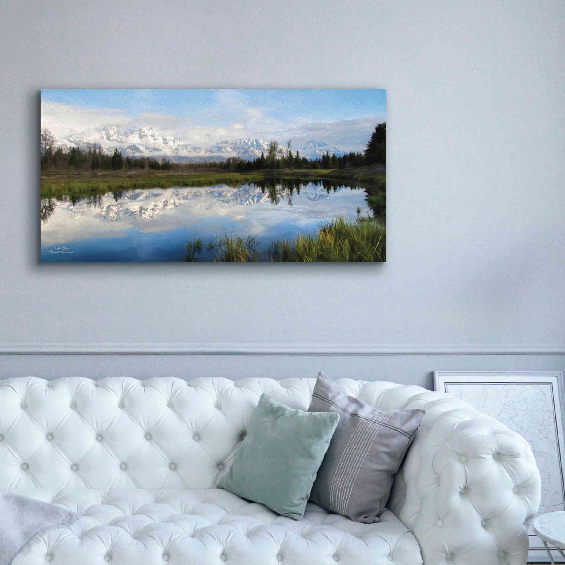 'Grand Teton Sunrise' by Lori Deiter, Canvas Wall Art,60 x 30
