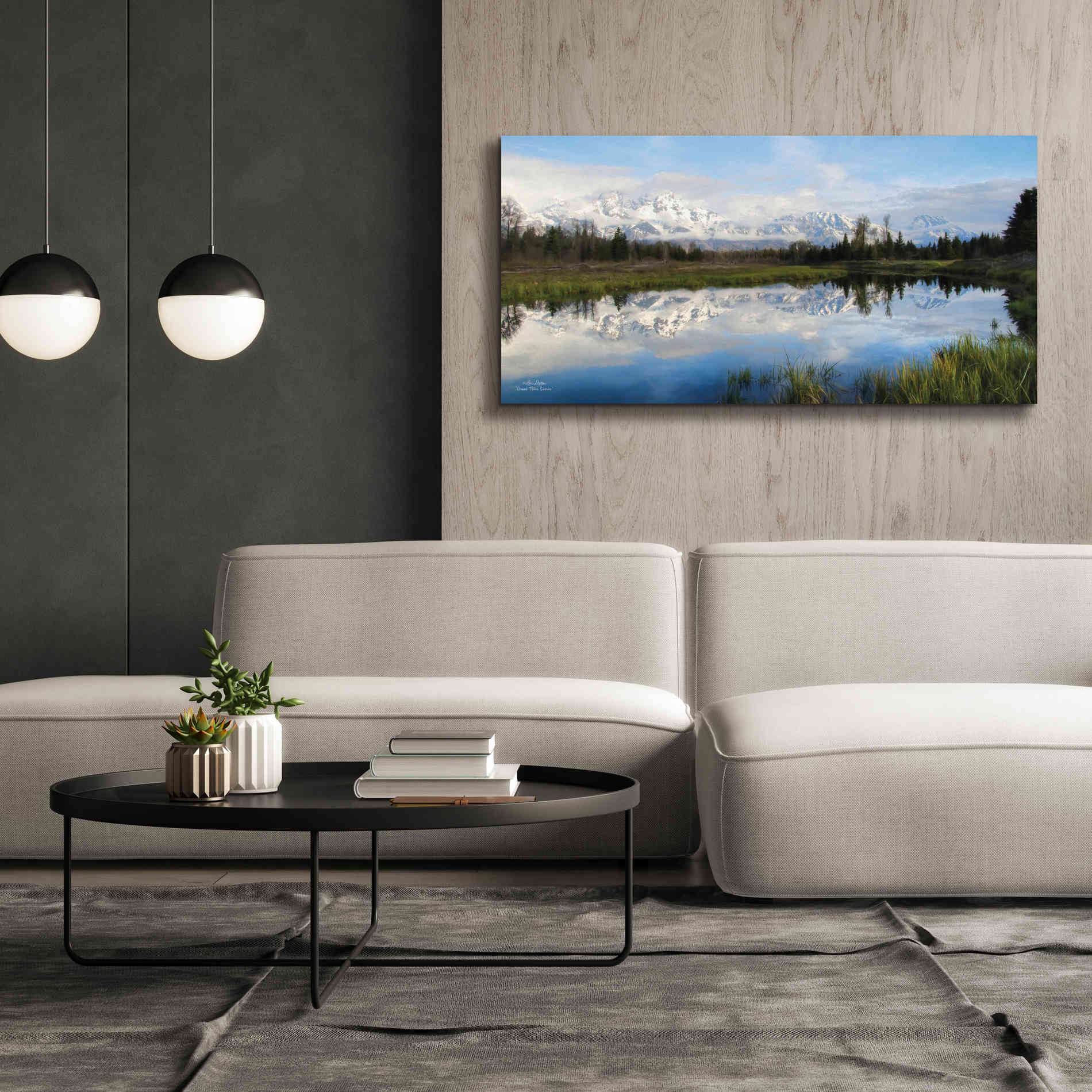 'Grand Teton Sunrise' by Lori Deiter, Canvas Wall Art,60 x 30