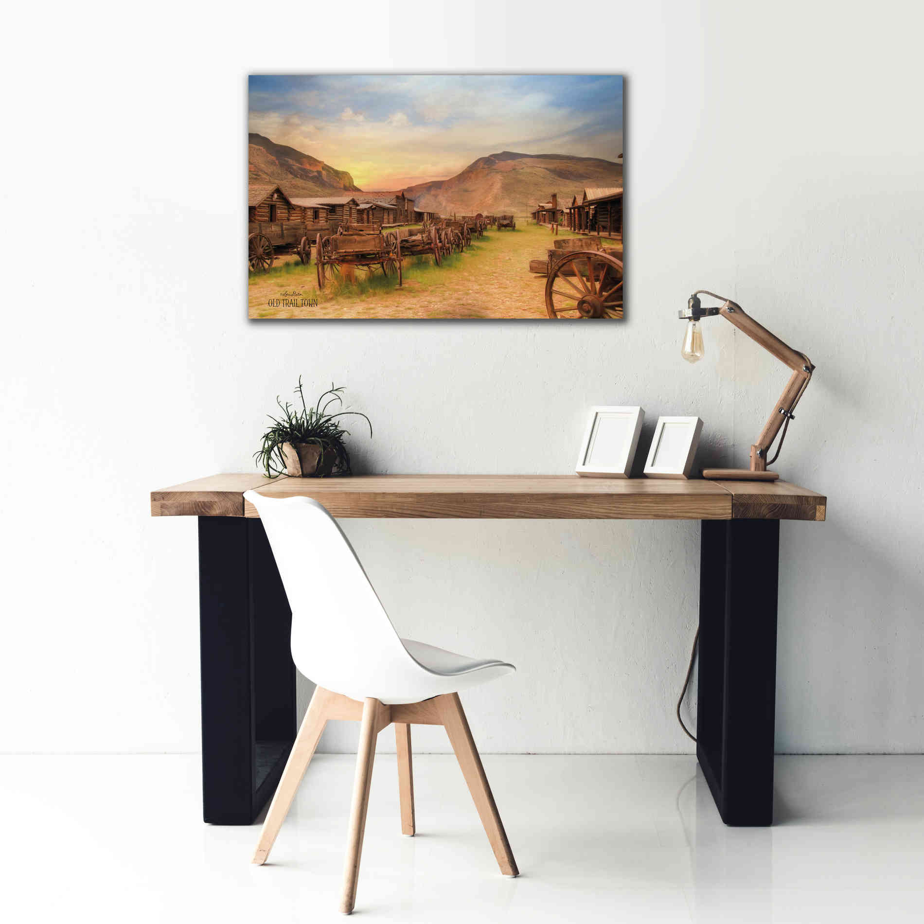 'Old Trail Town' by Lori Deiter, Canvas Wall Art,40 x 26