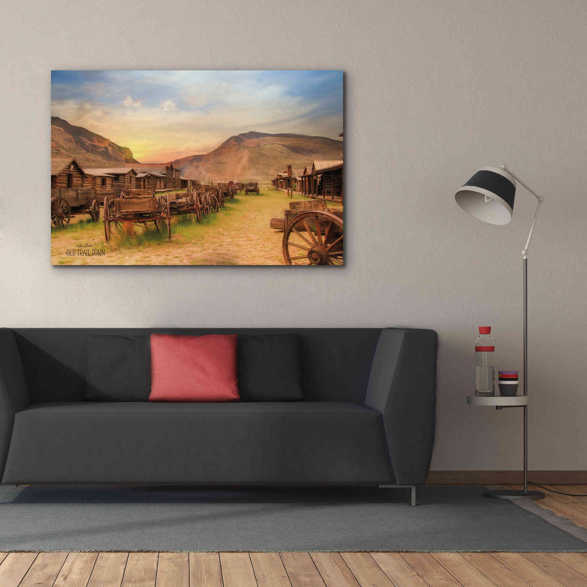'Old Trail Town' by Lori Deiter, Canvas Wall Art,60 x 40