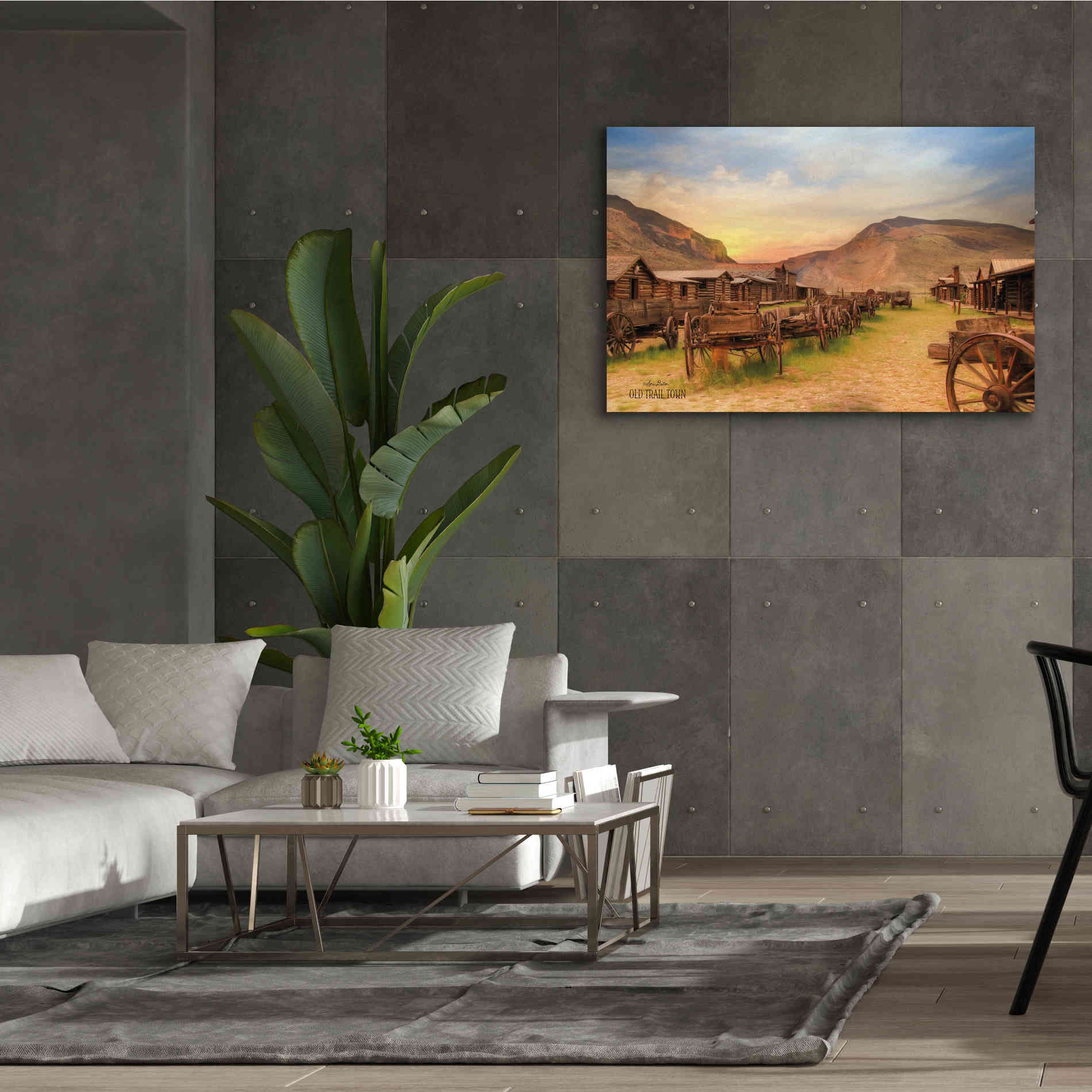 'Old Trail Town' by Lori Deiter, Canvas Wall Art,60 x 40