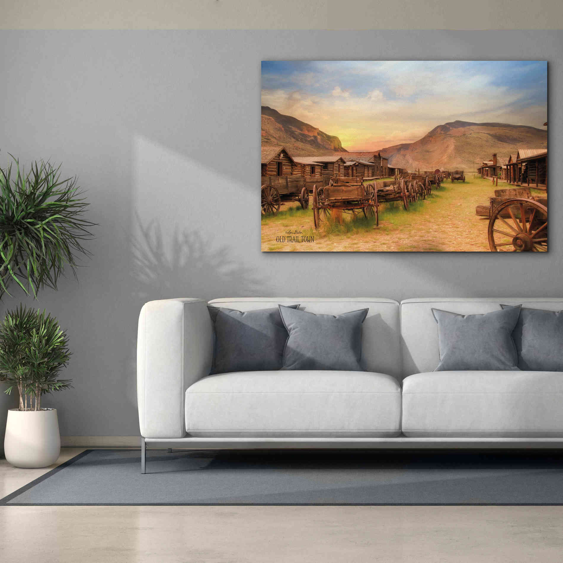 'Old Trail Town' by Lori Deiter, Canvas Wall Art,60 x 40