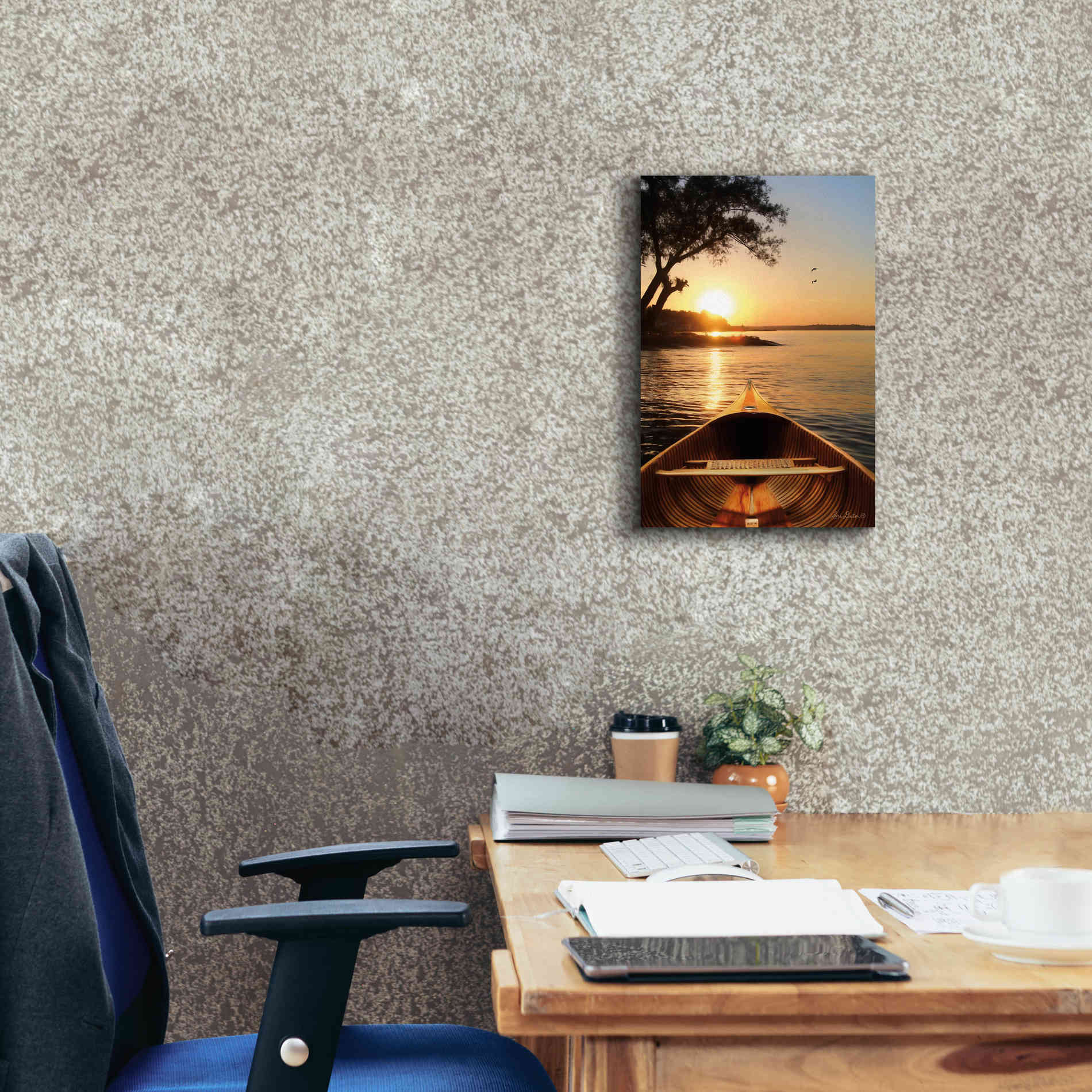 'Sunset on the Lake I' by Lori Deiter, Canvas Wall Art,12 x 18