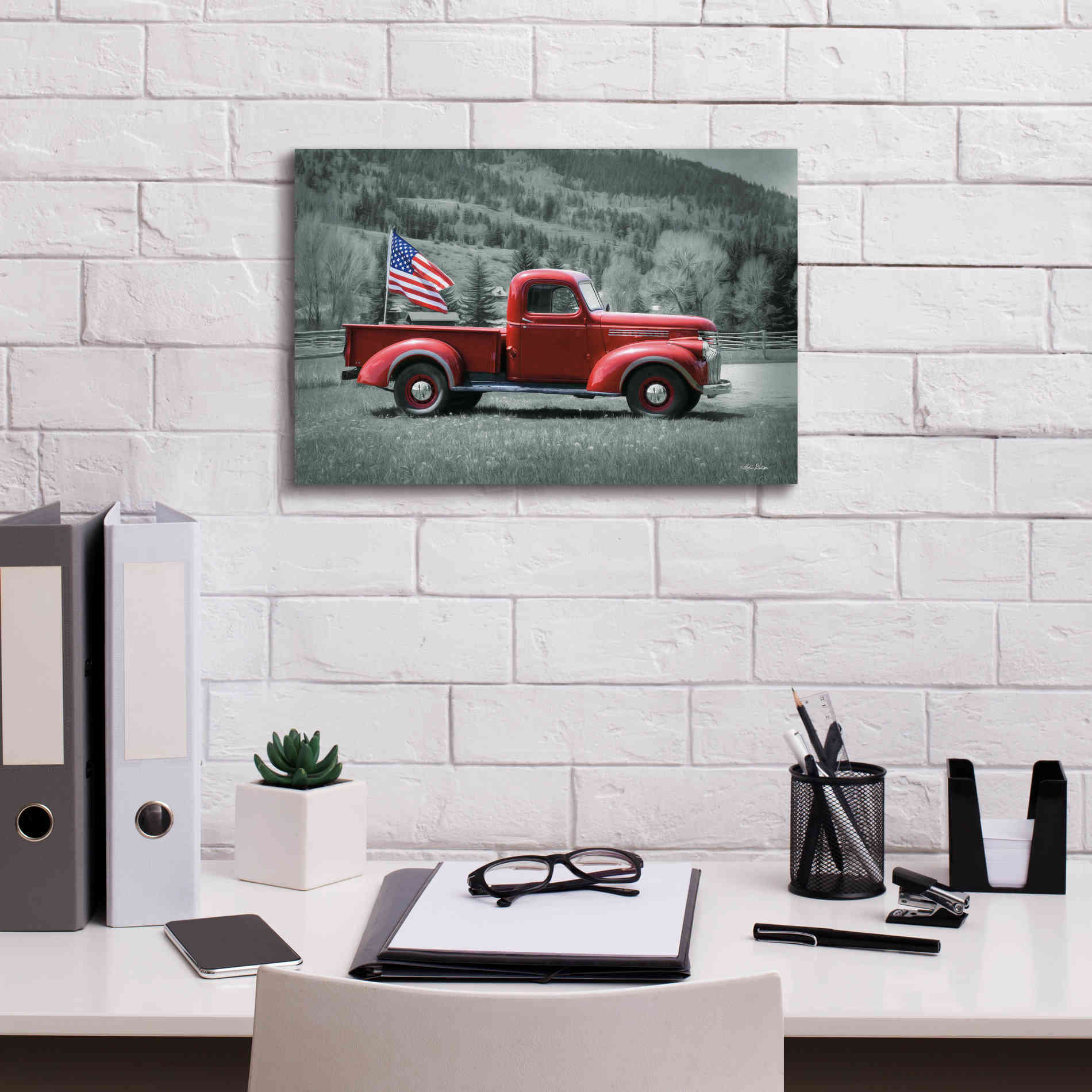 'American Made I' by Lori Deiter, Canvas Wall Art,18 x 12