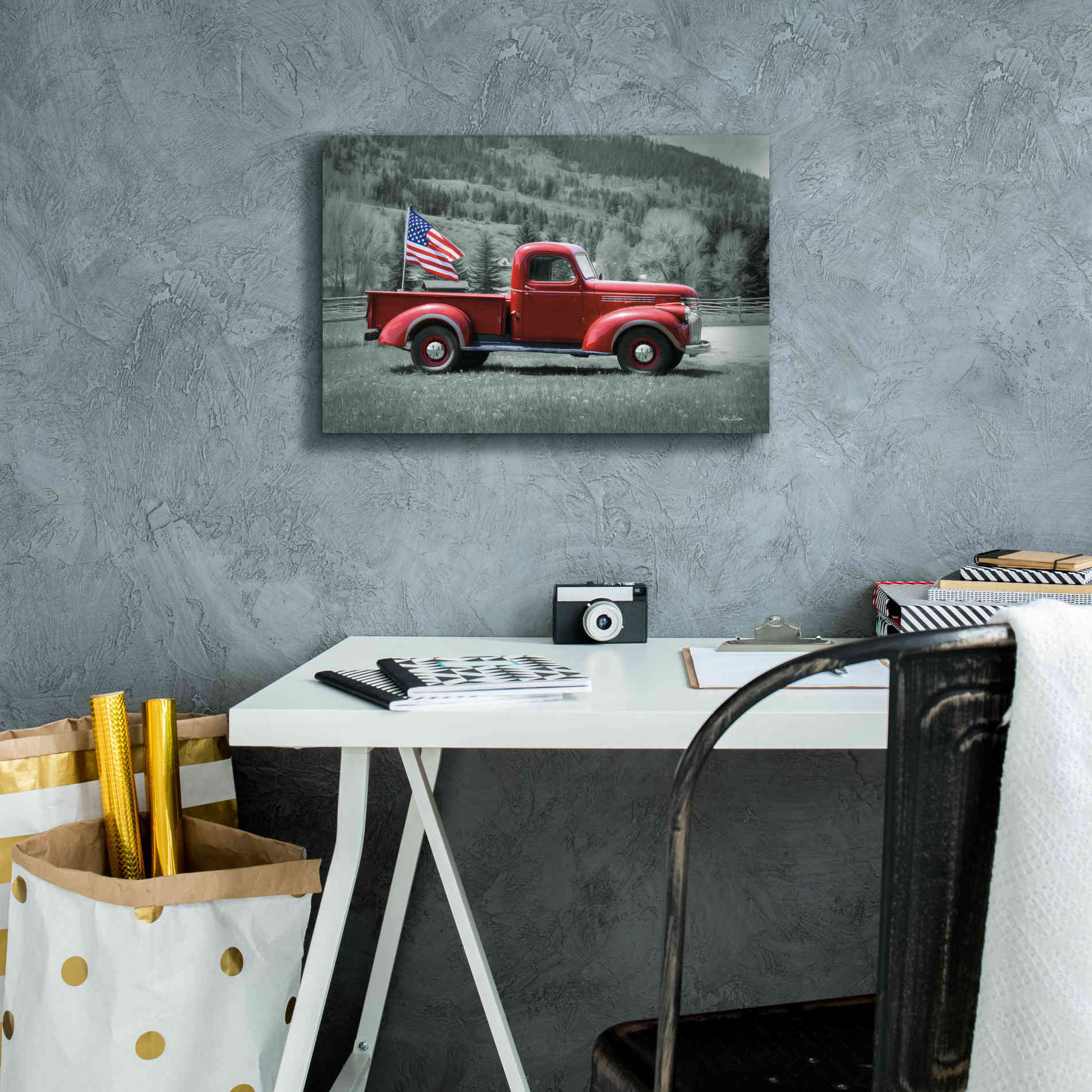 'American Made I' by Lori Deiter, Canvas Wall Art,18 x 12