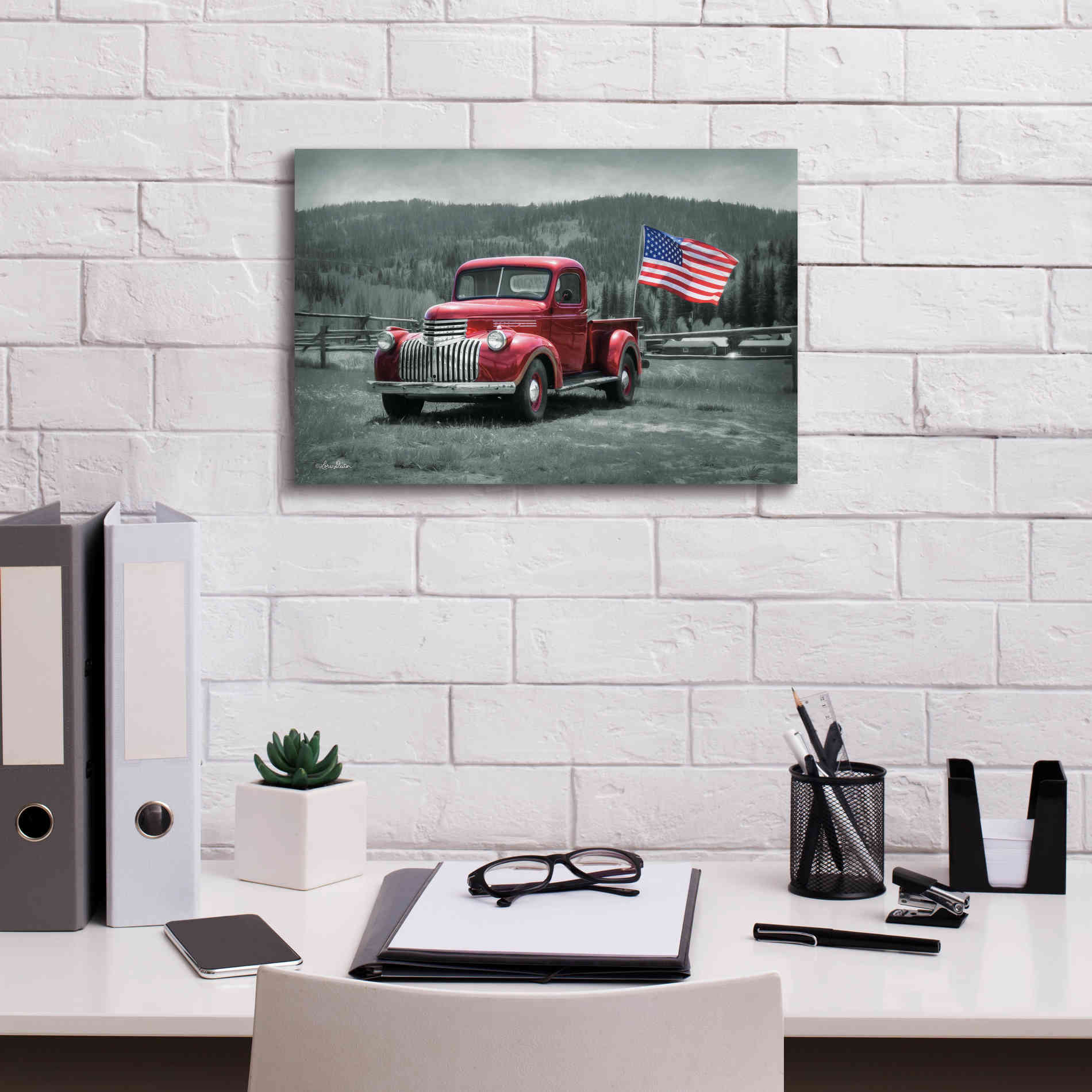 'American Made II' by Lori Deiter Canvas Wall Art,18 x 12