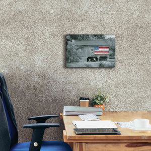 'Patriotic Farm I' by Lori Deiter Canvas Wall Art,18 x 12
