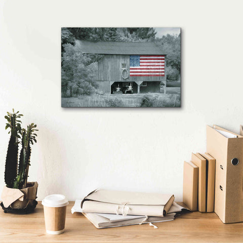 Image of 'Patriotic Farm I' by Lori Deiter Canvas Wall Art,18 x 12