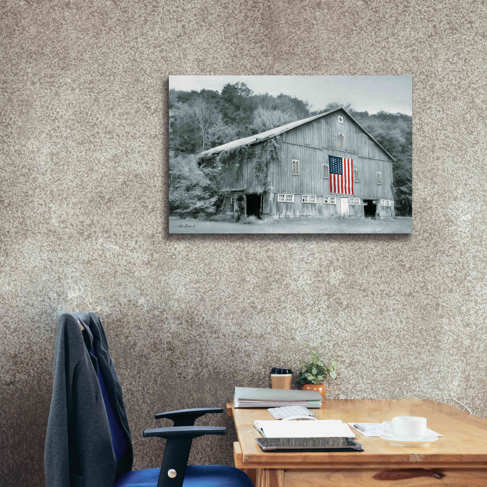 'Patriotic Farm II' by Lori Deiter Canvas Wall Art,40 x 26