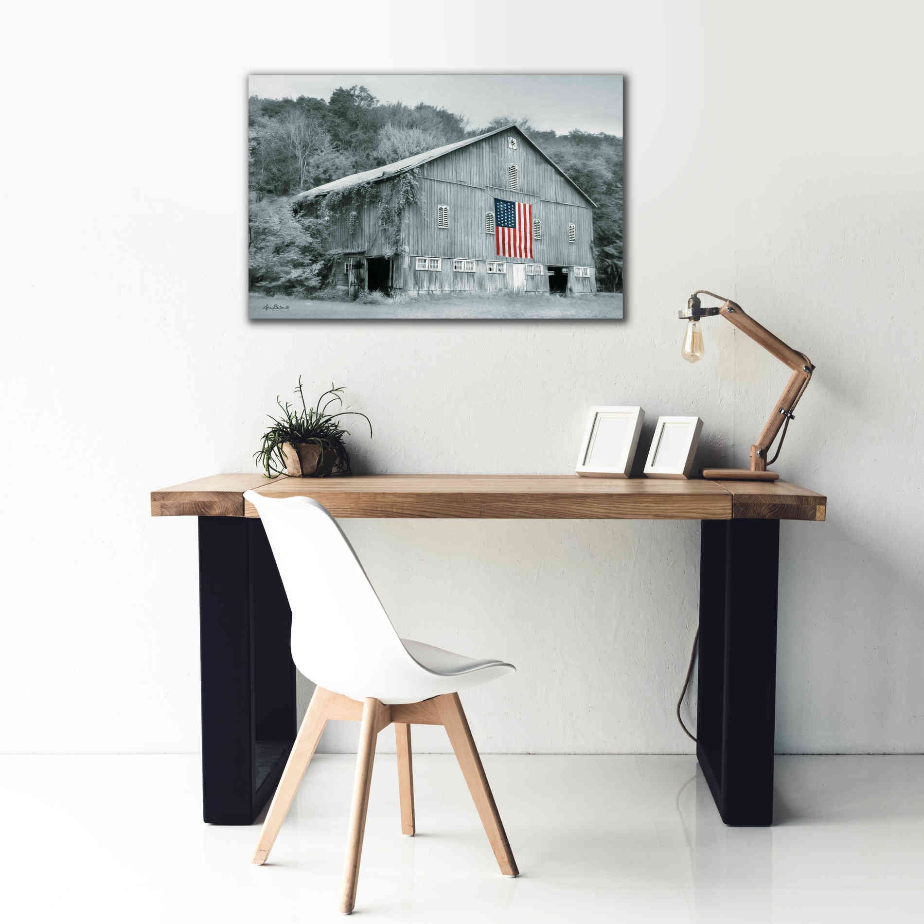 'Patriotic Farm II' by Lori Deiter Canvas Wall Art,40 x 26