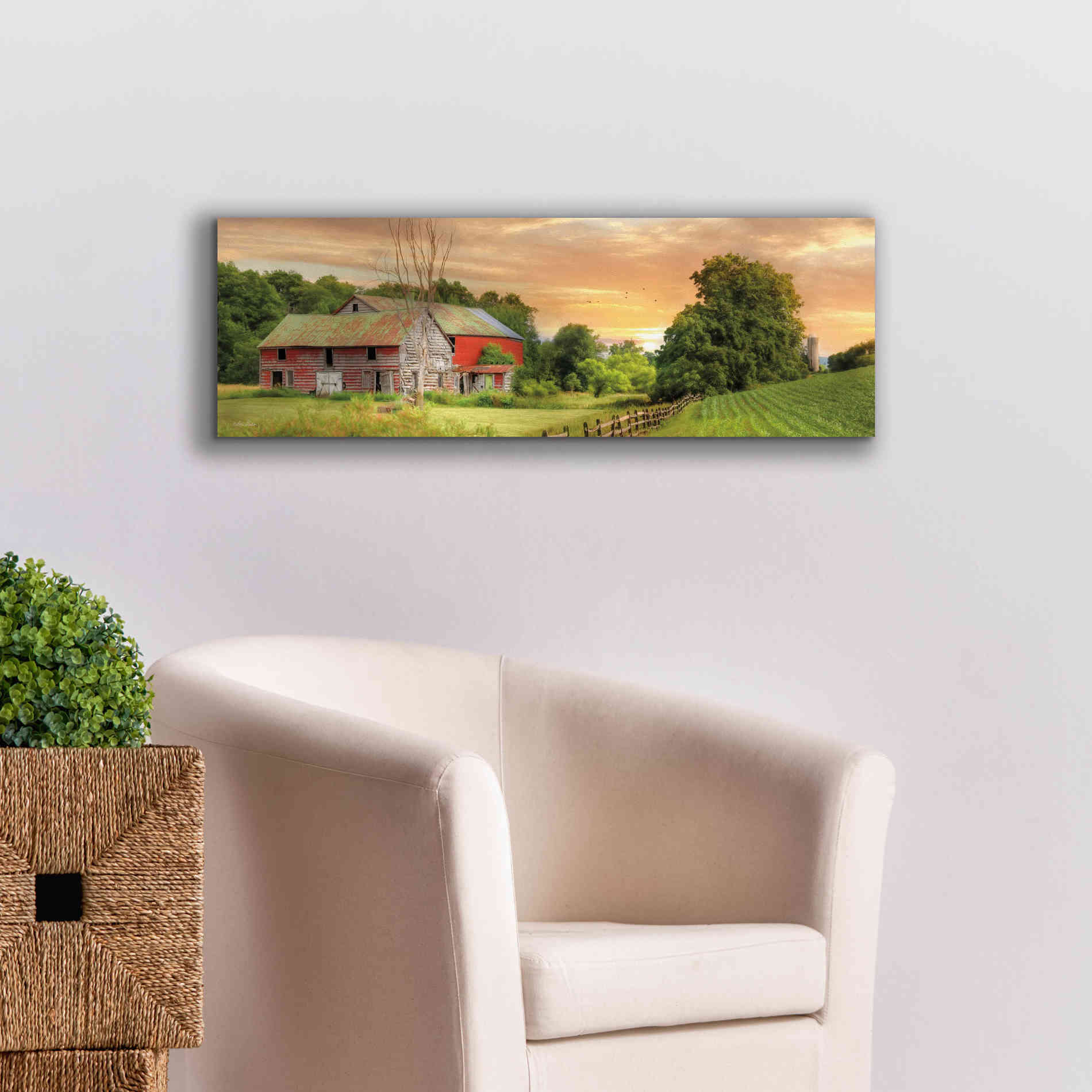 'Greener Pastures' by Lori Deiter Canvas Wall Art,36 x 12