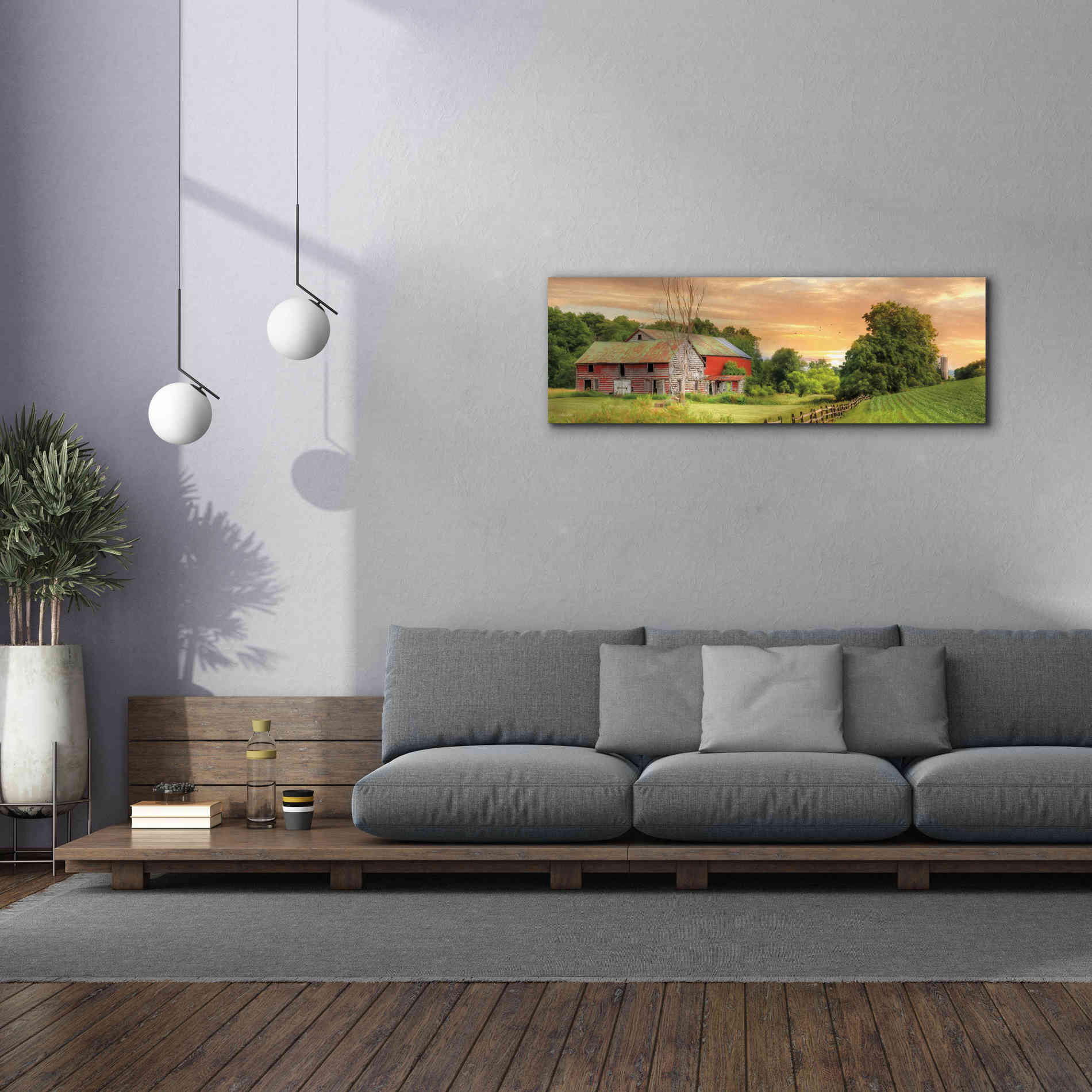 'Greener Pastures' by Lori Deiter Canvas Wall Art,60 x 20
