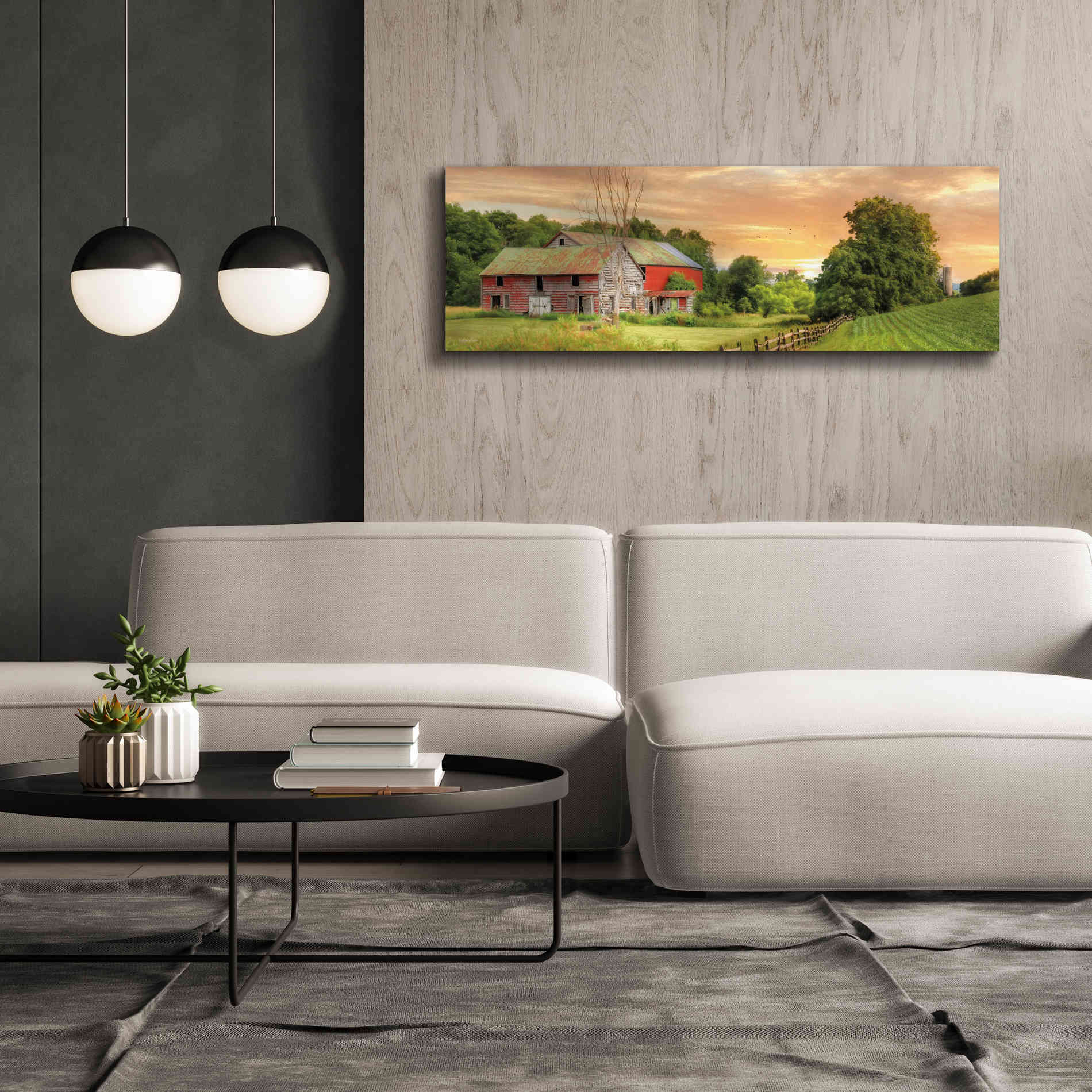 'Greener Pastures' by Lori Deiter Canvas Wall Art,60 x 20